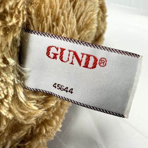 GUND Plush Dog #45544 Tan Stuffed Animal w/ Denim Overalls Exclusive Edition 15" - Picture 6 of 10